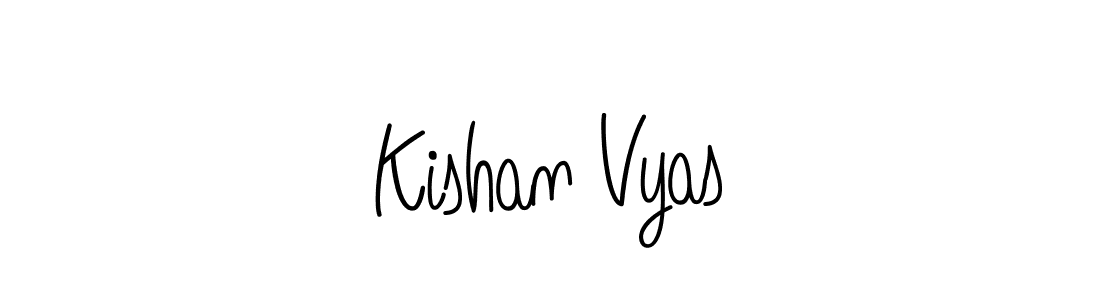 Make a beautiful signature design for name Kishan Vyas. With this signature (Angelique-Rose-font-FFP) style, you can create a handwritten signature for free. Kishan Vyas signature style 5 images and pictures png