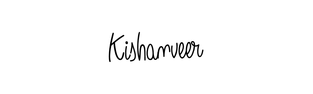 Use a signature maker to create a handwritten signature online. With this signature software, you can design (Angelique-Rose-font-FFP) your own signature for name Kishanveer. Kishanveer signature style 5 images and pictures png