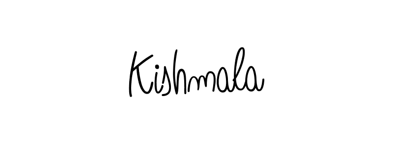 Make a beautiful signature design for name Kishmala. With this signature (Angelique-Rose-font-FFP) style, you can create a handwritten signature for free. Kishmala signature style 5 images and pictures png