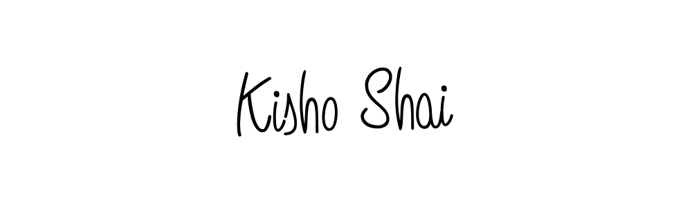 You should practise on your own different ways (Angelique-Rose-font-FFP) to write your name (Kisho Shai) in signature. don't let someone else do it for you. Kisho Shai signature style 5 images and pictures png