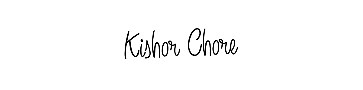 Create a beautiful signature design for name Kishor Chore. With this signature (Angelique-Rose-font-FFP) fonts, you can make a handwritten signature for free. Kishor Chore signature style 5 images and pictures png