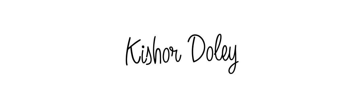 How to Draw Kishor Doley signature style? Angelique-Rose-font-FFP is a latest design signature styles for name Kishor Doley. Kishor Doley signature style 5 images and pictures png