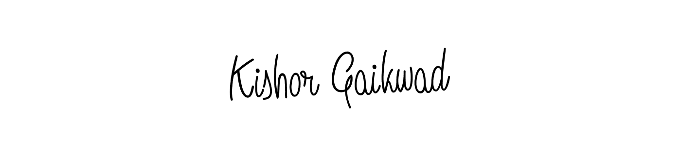 Use a signature maker to create a handwritten signature online. With this signature software, you can design (Angelique-Rose-font-FFP) your own signature for name Kishor Gaikwad. Kishor Gaikwad signature style 5 images and pictures png