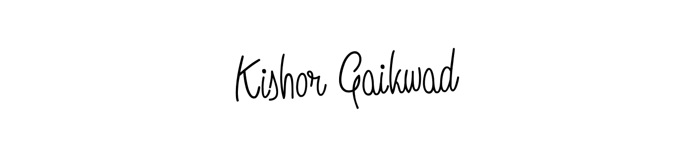 Create a beautiful signature design for name Kishor Gaikwad. With this signature (Angelique-Rose-font-FFP) fonts, you can make a handwritten signature for free. Kishor Gaikwad signature style 5 images and pictures png