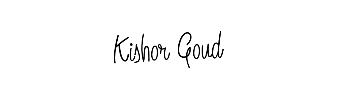 Design your own signature with our free online signature maker. With this signature software, you can create a handwritten (Angelique-Rose-font-FFP) signature for name Kishor Goud. Kishor Goud signature style 5 images and pictures png