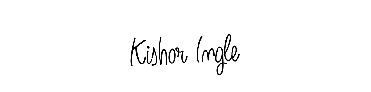 How to make Kishor Ingle name signature. Use Angelique-Rose-font-FFP style for creating short signs online. This is the latest handwritten sign. Kishor Ingle signature style 5 images and pictures png