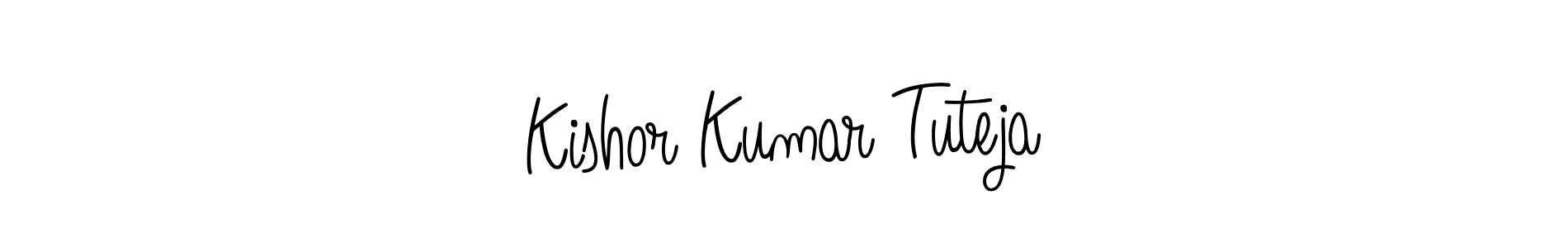Use a signature maker to create a handwritten signature online. With this signature software, you can design (Angelique-Rose-font-FFP) your own signature for name Kishor Kumar Tuteja. Kishor Kumar Tuteja signature style 5 images and pictures png