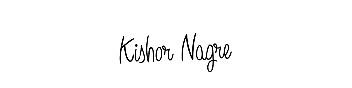 Make a beautiful signature design for name Kishor Nagre. With this signature (Angelique-Rose-font-FFP) style, you can create a handwritten signature for free. Kishor Nagre signature style 5 images and pictures png