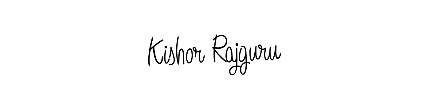 Kishor Rajguru stylish signature style. Best Handwritten Sign (Angelique-Rose-font-FFP) for my name. Handwritten Signature Collection Ideas for my name Kishor Rajguru. Kishor Rajguru signature style 5 images and pictures png