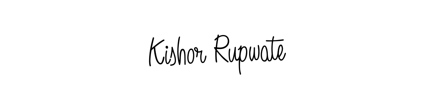 Make a short Kishor Rupwate signature style. Manage your documents anywhere anytime using Angelique-Rose-font-FFP. Create and add eSignatures, submit forms, share and send files easily. Kishor Rupwate signature style 5 images and pictures png