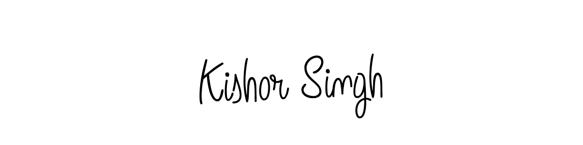 Design your own signature with our free online signature maker. With this signature software, you can create a handwritten (Angelique-Rose-font-FFP) signature for name Kishor Singh. Kishor Singh signature style 5 images and pictures png