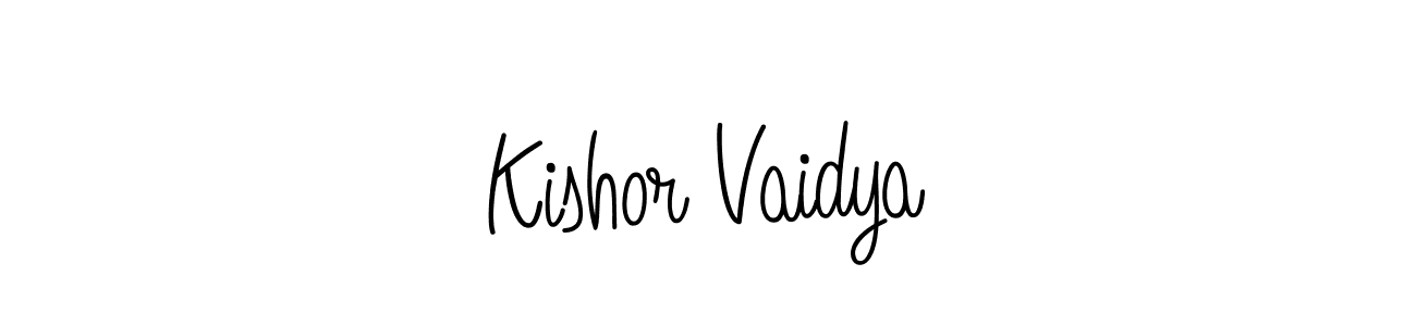 Also we have Kishor Vaidya name is the best signature style. Create professional handwritten signature collection using Angelique-Rose-font-FFP autograph style. Kishor Vaidya signature style 5 images and pictures png