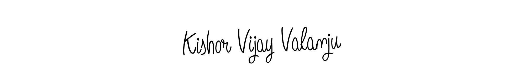 if you are searching for the best signature style for your name Kishor Vijay Valanju. so please give up your signature search. here we have designed multiple signature styles  using Angelique-Rose-font-FFP. Kishor Vijay Valanju signature style 5 images and pictures png