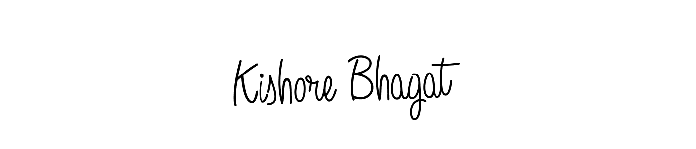 Use a signature maker to create a handwritten signature online. With this signature software, you can design (Angelique-Rose-font-FFP) your own signature for name Kishore Bhagat. Kishore Bhagat signature style 5 images and pictures png