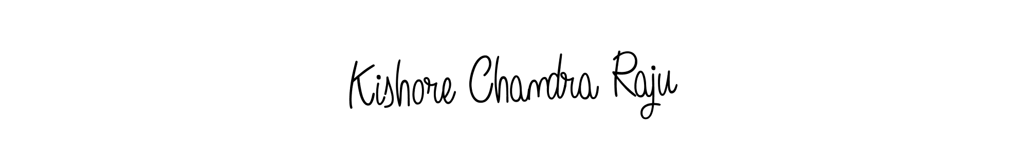 How to make Kishore Chandra Raju name signature. Use Angelique-Rose-font-FFP style for creating short signs online. This is the latest handwritten sign. Kishore Chandra Raju signature style 5 images and pictures png