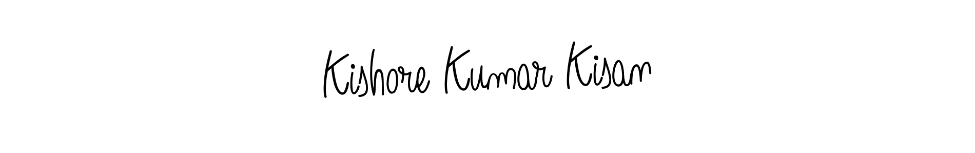 Use a signature maker to create a handwritten signature online. With this signature software, you can design (Angelique-Rose-font-FFP) your own signature for name Kishore Kumar Kisan. Kishore Kumar Kisan signature style 5 images and pictures png