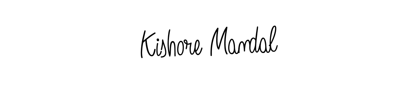You should practise on your own different ways (Angelique-Rose-font-FFP) to write your name (Kishore Mandal) in signature. don't let someone else do it for you. Kishore Mandal signature style 5 images and pictures png