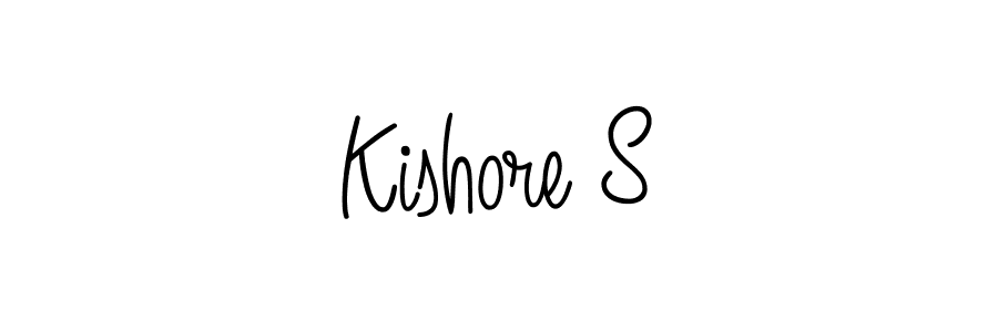 You should practise on your own different ways (Angelique-Rose-font-FFP) to write your name (Kishore S) in signature. don't let someone else do it for you. Kishore S signature style 5 images and pictures png