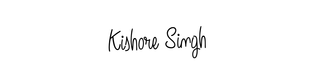 Kishore Singh stylish signature style. Best Handwritten Sign (Angelique-Rose-font-FFP) for my name. Handwritten Signature Collection Ideas for my name Kishore Singh. Kishore Singh signature style 5 images and pictures png