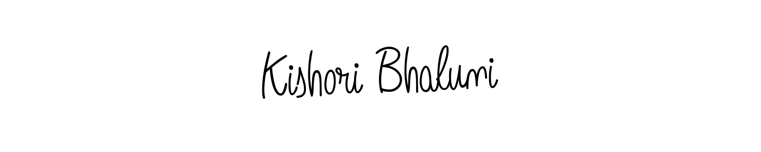 The best way (Angelique-Rose-font-FFP) to make a short signature is to pick only two or three words in your name. The name Kishori Bhaluni include a total of six letters. For converting this name. Kishori Bhaluni signature style 5 images and pictures png