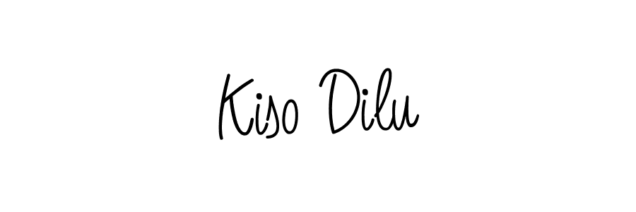 Make a beautiful signature design for name Kiso Dilu. With this signature (Angelique-Rose-font-FFP) style, you can create a handwritten signature for free. Kiso Dilu signature style 5 images and pictures png