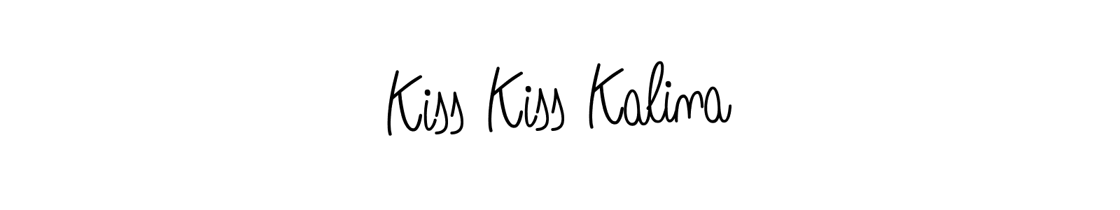 Design your own signature with our free online signature maker. With this signature software, you can create a handwritten (Angelique-Rose-font-FFP) signature for name Kiss Kiss Kalina. Kiss Kiss Kalina signature style 5 images and pictures png