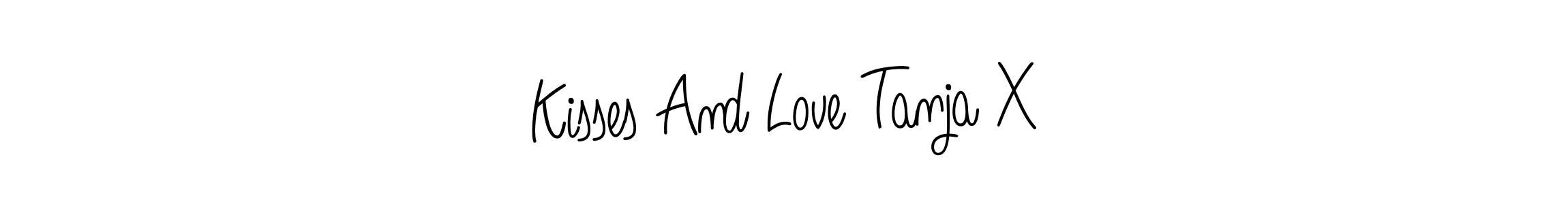 Also You can easily find your signature by using the search form. We will create Kisses And Love Tanja X name handwritten signature images for you free of cost using Angelique-Rose-font-FFP sign style. Kisses And Love Tanja X signature style 5 images and pictures png