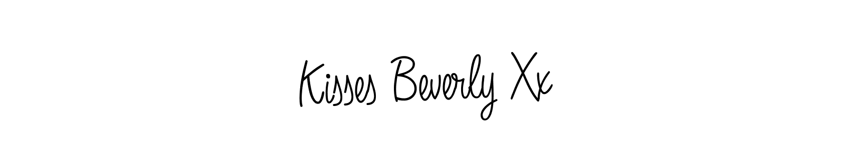 Make a beautiful signature design for name Kisses Beverly Xx. With this signature (Angelique-Rose-font-FFP) style, you can create a handwritten signature for free. Kisses Beverly Xx signature style 5 images and pictures png