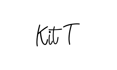 Kit T stylish signature style. Best Handwritten Sign (Angelique-Rose-font-FFP) for my name. Handwritten Signature Collection Ideas for my name Kit T. Kit T signature style 5 images and pictures png