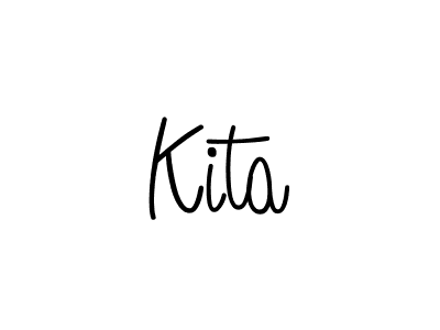 The best way (Angelique-Rose-font-FFP) to make a short signature is to pick only two or three words in your name. The name Kita include a total of six letters. For converting this name. Kita signature style 5 images and pictures png