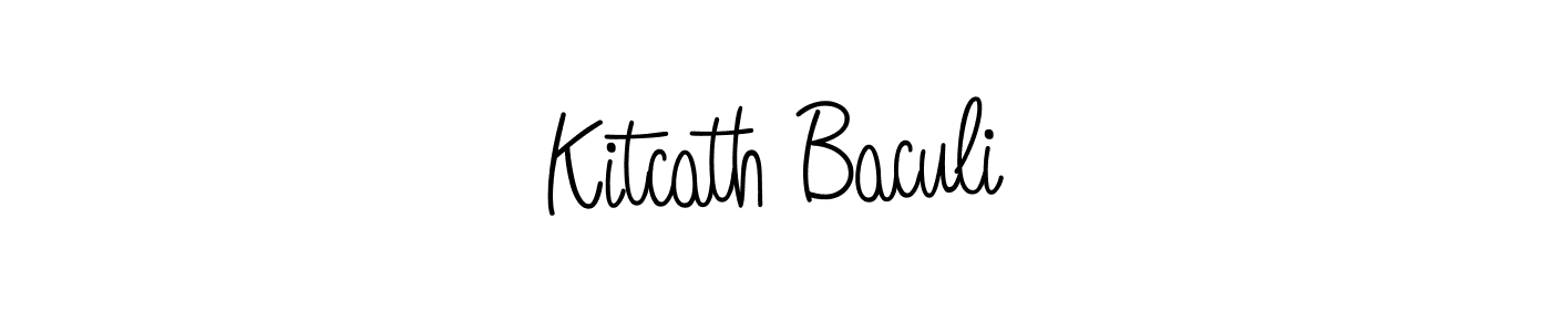 You should practise on your own different ways (Angelique-Rose-font-FFP) to write your name (Kitcath Baculi) in signature. don't let someone else do it for you. Kitcath Baculi signature style 5 images and pictures png
