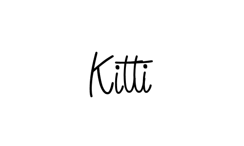 You should practise on your own different ways (Angelique-Rose-font-FFP) to write your name (Kitti) in signature. don't let someone else do it for you. Kitti signature style 5 images and pictures png