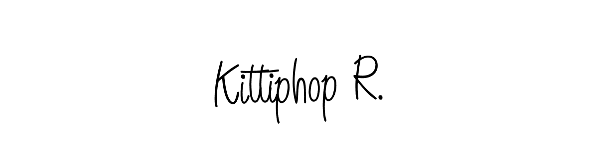 Use a signature maker to create a handwritten signature online. With this signature software, you can design (Angelique-Rose-font-FFP) your own signature for name Kittiphop R.. Kittiphop R. signature style 5 images and pictures png