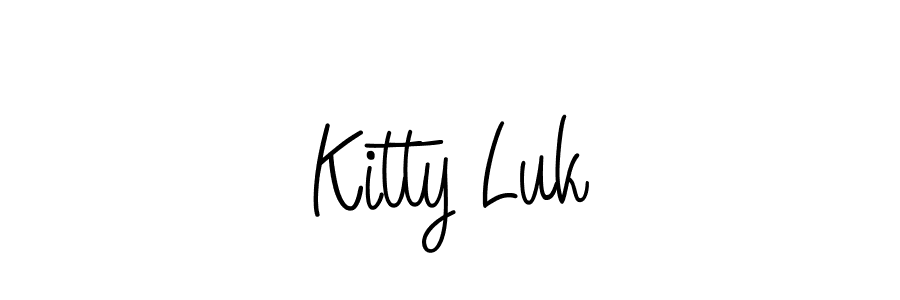 Kitty Luk stylish signature style. Best Handwritten Sign (Angelique-Rose-font-FFP) for my name. Handwritten Signature Collection Ideas for my name Kitty Luk. Kitty Luk signature style 5 images and pictures png