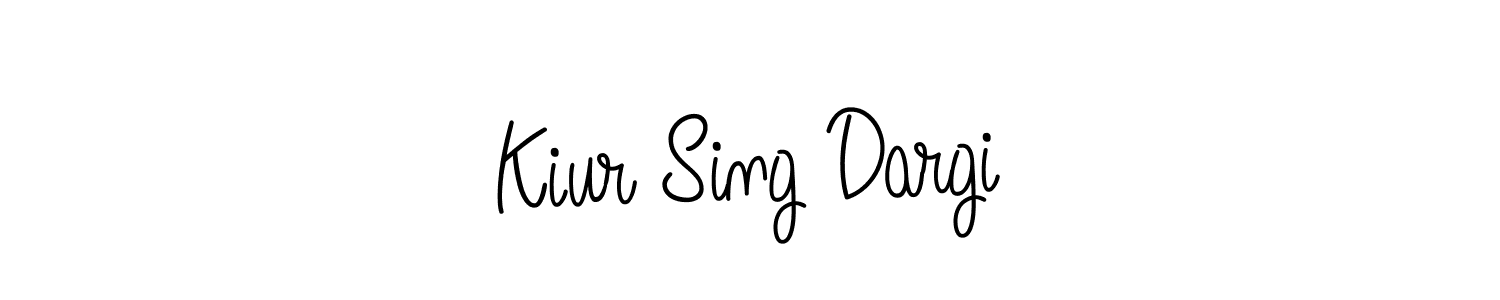 How to make Kiur Sing Dargi name signature. Use Angelique-Rose-font-FFP style for creating short signs online. This is the latest handwritten sign. Kiur Sing Dargi signature style 5 images and pictures png