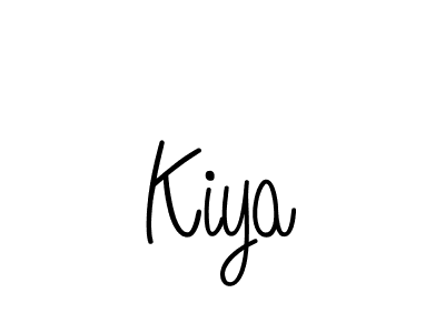 You should practise on your own different ways (Angelique-Rose-font-FFP) to write your name (Kiya) in signature. don't let someone else do it for you. Kiya signature style 5 images and pictures png