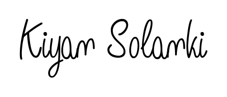 The Angelique-Rose-font-FFP font transforms the name Kiyan Solanki into an executive sign with sharp precision and distinguished character. Kiyan Solanki signature style 5 images and pictures png