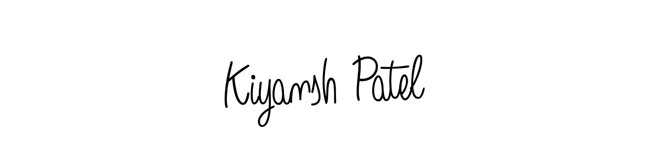 Make a beautiful signature design for name Kiyansh Patel. With this signature (Angelique-Rose-font-FFP) style, you can create a handwritten signature for free. Kiyansh Patel signature style 5 images and pictures png