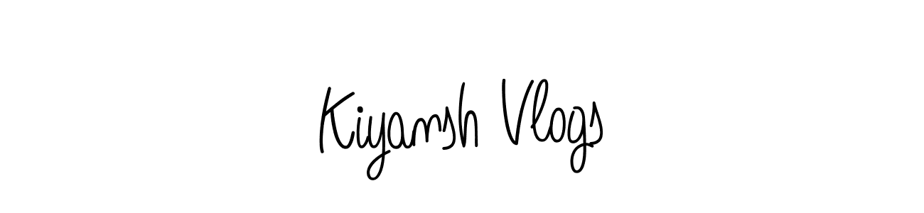 Design your own signature with our free online signature maker. With this signature software, you can create a handwritten (Angelique-Rose-font-FFP) signature for name Kiyansh Vlogs. Kiyansh Vlogs signature style 5 images and pictures png