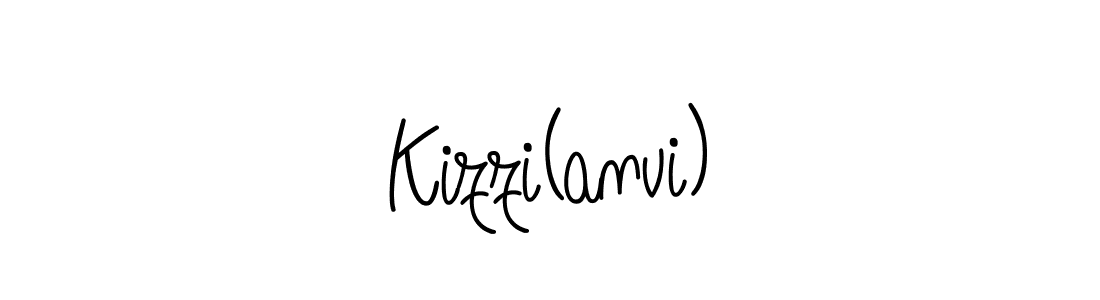 Create a beautiful signature design for name Kizzi(anvi). With this signature (Angelique-Rose-font-FFP) fonts, you can make a handwritten signature for free. Kizzi(anvi) signature style 5 images and pictures png