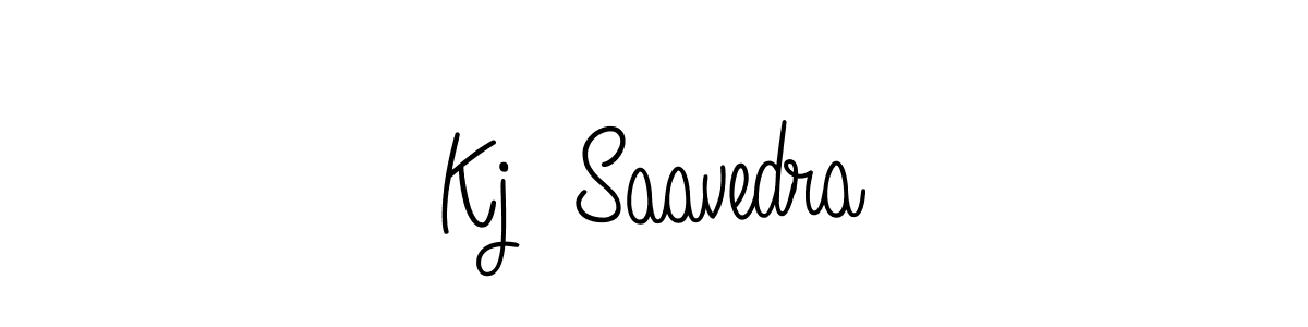 Design your own signature with our free online signature maker. With this signature software, you can create a handwritten (Angelique-Rose-font-FFP) signature for name Kj  Saavedra. Kj  Saavedra signature style 5 images and pictures png