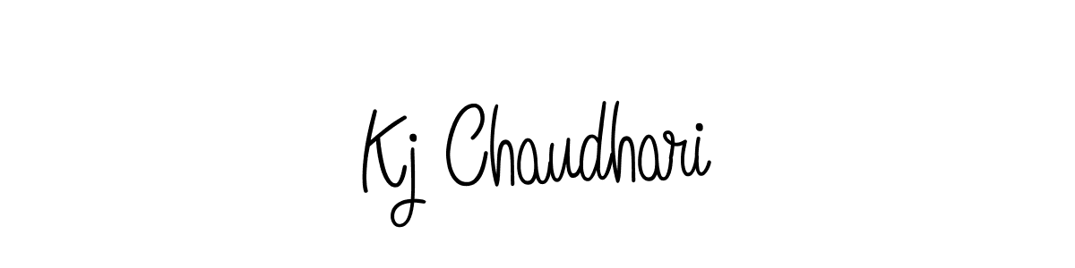 Use a signature maker to create a handwritten signature online. With this signature software, you can design (Angelique-Rose-font-FFP) your own signature for name Kj Chaudhari. Kj Chaudhari signature style 5 images and pictures png