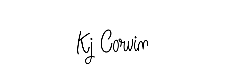 Design your own signature with our free online signature maker. With this signature software, you can create a handwritten (Angelique-Rose-font-FFP) signature for name Kj Corvin. Kj Corvin signature style 5 images and pictures png