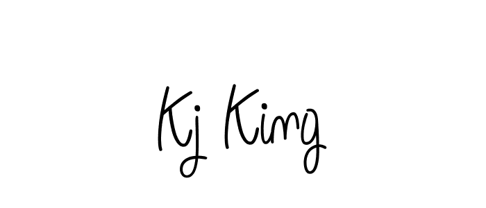 Make a beautiful signature design for name Kj King. With this signature (Angelique-Rose-font-FFP) style, you can create a handwritten signature for free. Kj King signature style 5 images and pictures png