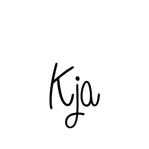 Make a beautiful signature design for name Kja. With this signature (Angelique-Rose-font-FFP) style, you can create a handwritten signature for free. Kja signature style 5 images and pictures png