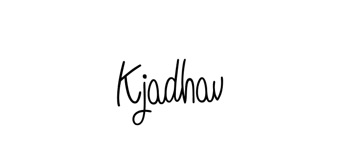 You should practise on your own different ways (Angelique-Rose-font-FFP) to write your name (Kjadhav) in signature. don't let someone else do it for you. Kjadhav signature style 5 images and pictures png