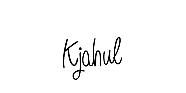 Create a beautiful signature design for name Kjahul. With this signature (Angelique-Rose-font-FFP) fonts, you can make a handwritten signature for free. Kjahul signature style 5 images and pictures png