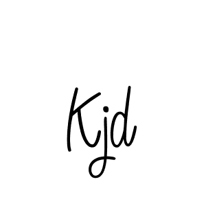 Design your own signature with our free online signature maker. With this signature software, you can create a handwritten (Angelique-Rose-font-FFP) signature for name Kjd. Kjd signature style 5 images and pictures png