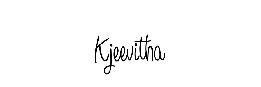 Create a beautiful signature design for name Kjeevitha. With this signature (Angelique-Rose-font-FFP) fonts, you can make a handwritten signature for free. Kjeevitha signature style 5 images and pictures png