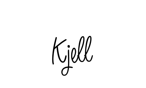 Create a beautiful signature design for name Kjell. With this signature (Angelique-Rose-font-FFP) fonts, you can make a handwritten signature for free. Kjell signature style 5 images and pictures png